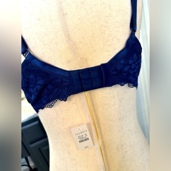 Talbots NWT Gorgeous Vivid Dark Blue with Pretty Lace Sexy and Comfortable - Picture 7 of 13